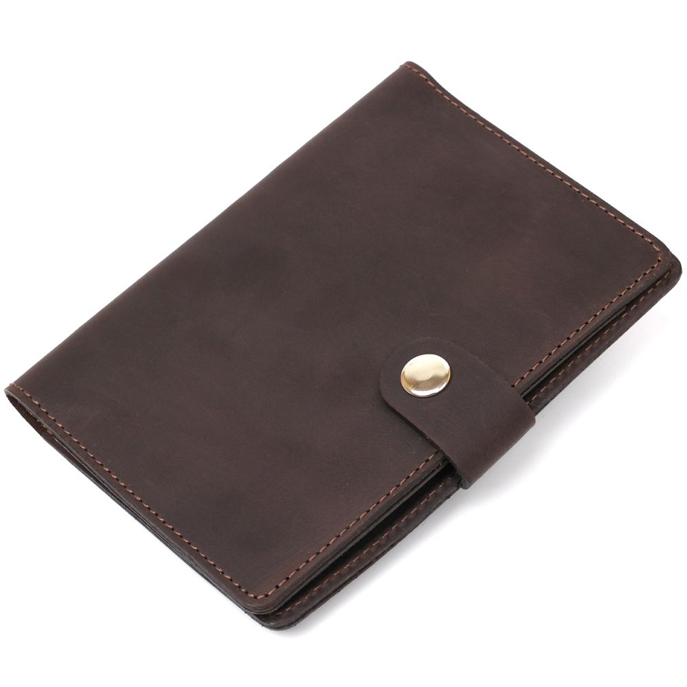 Vintage matte leather travel case Shvigel16517 Brown