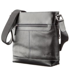Men's Black Leather Bag - Shvigel 11181