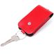 Compact leather key holder with strap SHVIGEL 13987 Red