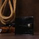 Small leather wallet for men Shvigel 16460 Black