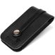 Compact leather key holder with strap SHVIGEL 13988 Black