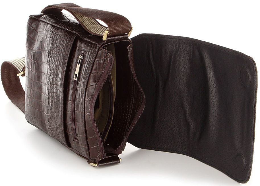 Handmade Messenger Bag - Genuine leather - Brown - SHVIGEL 00370
