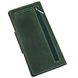 Leather Long Bifold Wallet for Women and Men - Big Checkbook Holder Organizer - Vintage Green - Shvigel 16179