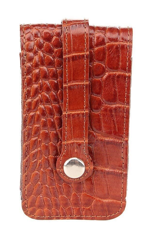 Leather Key Holder - Crocodile Print - Shvigel 16145