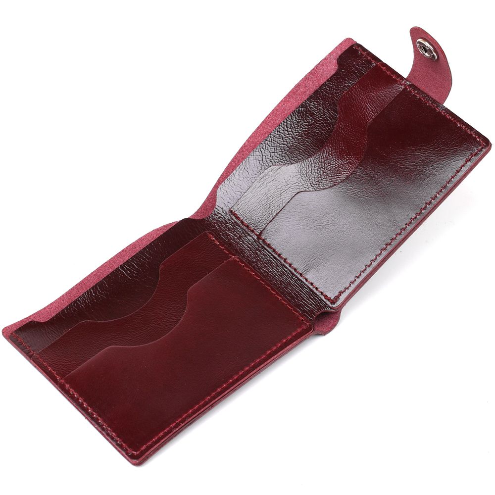 Women's glossy leather wallet Shvigel 16463 Vyshnevy