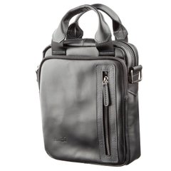 Leather Black Bag - Smooth Leather - Shvigel 11184