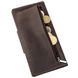 Leather Long Bifold Wallet for Women and Men - Big Checkbook Holder Organizer - Vintage Brown - Shvigel 16180