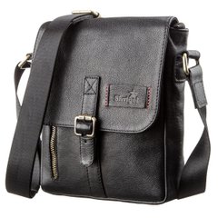 Leather Messenger Bag for Men - Black - Shvigel 19100