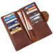 Leather Long Bifold Wallet for Women and Men - Big Checkbook Holder Organizer - Vintage Light Brown - Shvigel 16181