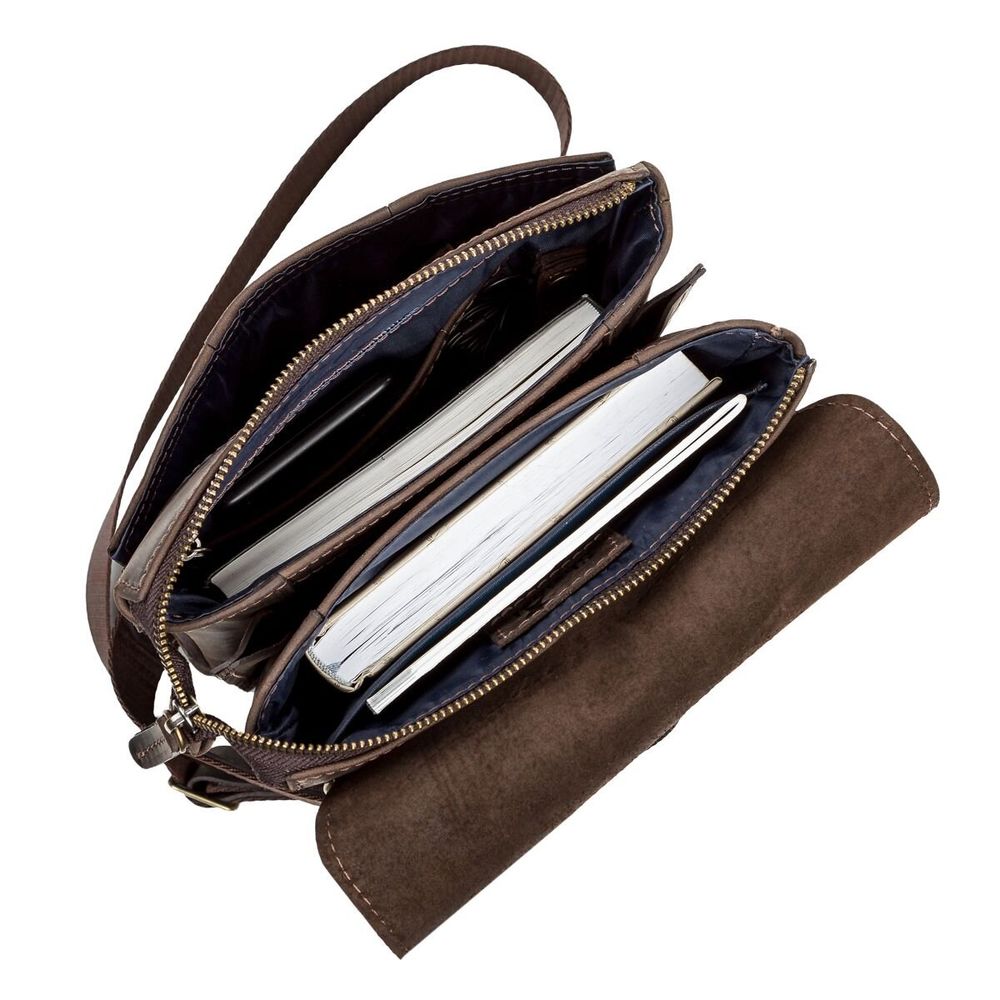Brown Men's Bag - Real Leather - Shvigel 11104