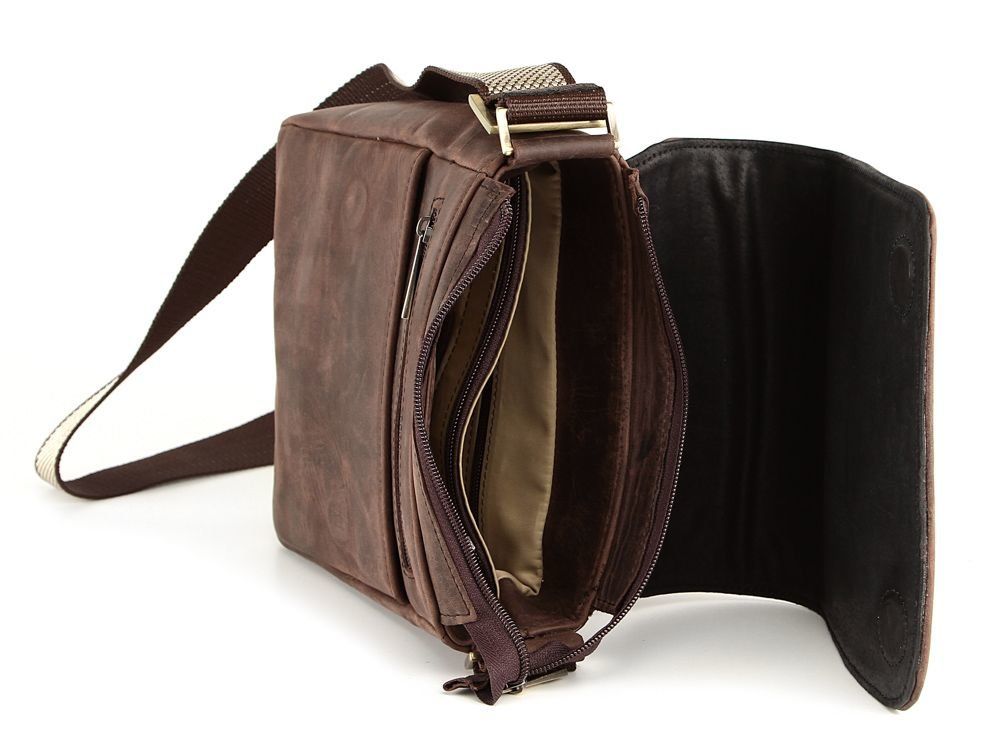Vintage leather bag for men - Brown - SHVIGEL 00529