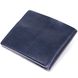 Compact leather wallet for men Shvigel 16465 Blue