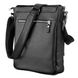 Leather Men's Bag - Black - Shvigel 11079