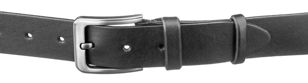 Real Leather Dress Men's Belt - Classic Belt for Men Black - Shvigel 17316