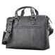 Black Leather Laptop Bag - Shvigel 11111
