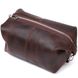 Leather vintage cosmetic bag Shvigel 16398 Brown