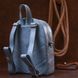 Women's leather backpack made of genuine leather Shvigel 16303 Blue