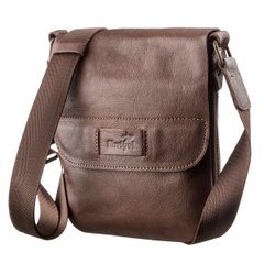 Brown Leather Messenger Bag Men's - Shvigel 19114