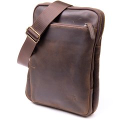 Original bag with a patch pocket with a zipper in matte leather 11280 SHVIGEL
