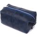 Solid leather cosmetic bag Shvigel 16401 blue