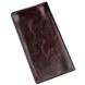 Leather Bifold Wallet Long with Buttons and Coin Pocket for Men - Brown - Shvigel 16193
