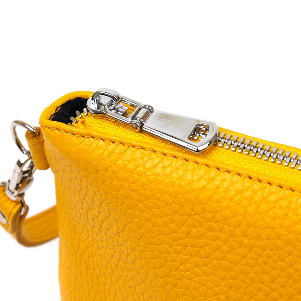 Women's bag Cross-Body made of genuine leather shvigel 16344 yellow