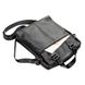 Vertical Leather Bag for Men - Black - Shvigel 11114