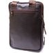 Fashionable tablet bag with a patch pocket with a zipper in smooth leather 11282 SHVIGEL