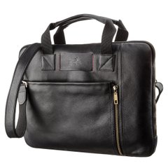 Мen's Leather Laptop Bag - 15 inches - Black Computer Bag Briefcase for Men - 19117