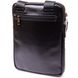 Men's tablet bag with a patch pocket with a zipper in smooth leather 11281 SHVIGEL