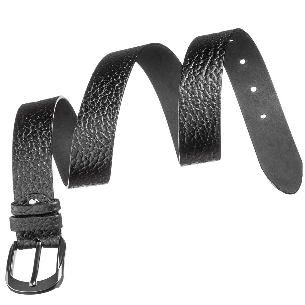 Casual Belt for Men and Women - Black Genuine Leather -Classic Dress Men's Belt - Shvigel 17320