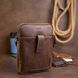 Men's tablet bag with two compartments, leather SHVIGEL 11285 Brown