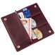 Бумажник женский на кнопках кожаный матовый SHVIGEL 16196 Бордовый