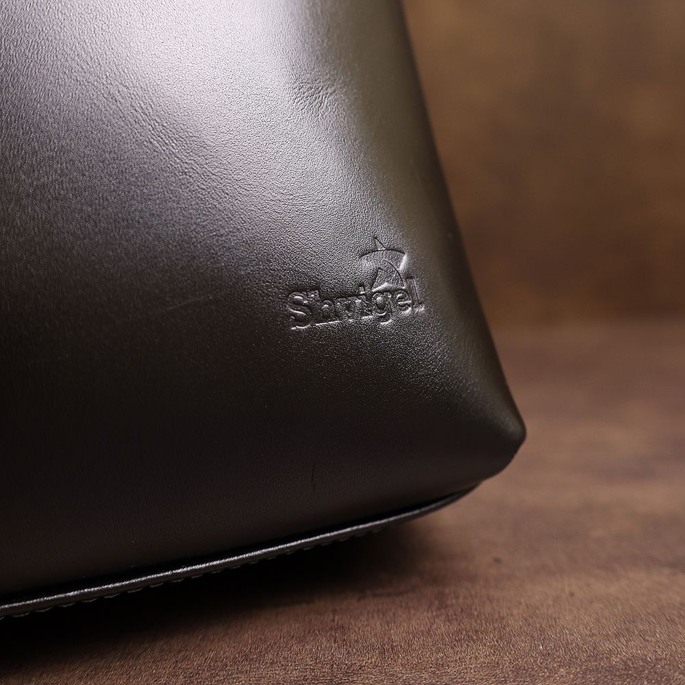 Men's leather bag Shvigel 11287 Black