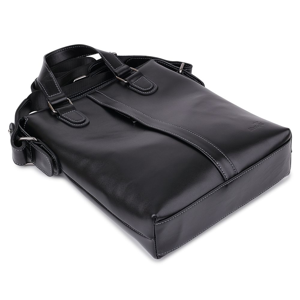 Men's leather bag Shvigel 11287 Black