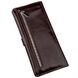 Leather Checkbook Holder - Bifold Wallet Long with Buttons and Coin Pocket - Unisex - Brown - Shvigel 16202