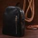 Compact women's backpack made of genuine leather Shvigel 16317 Black