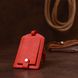 Vintage leather tag for suitcase Shvigel 16556 Red