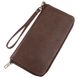 Big Checkbook Holder - Long Brown Leather Bifold Wallet for Men - Shvigel 19121