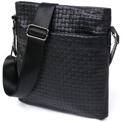 Leather original men's shoulder bag SHVIGEL 11600 Black