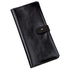 Men's Vertical Wallet SHVIGEL 16204 Black Genuine Leather Made in Ukraine