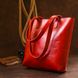 Яркая женская сумка-шоппер из натуральной кожи Shvigel 16366 Красный