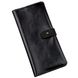 Leather Big Bifold Wallet for Men - Travel Wallet - Black - Shvigel 16204