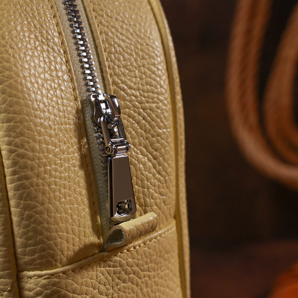 Summer women's backpack made of genuine leather Shvigel 16322 Lemon