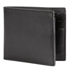 Handmade leather men's wallet - Black - SHVIGEL 13790, Черный