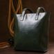 Leather female bag-skopper Shvigel 16367 Green