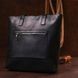 Vintage leather female bag Shvigel 16347 black